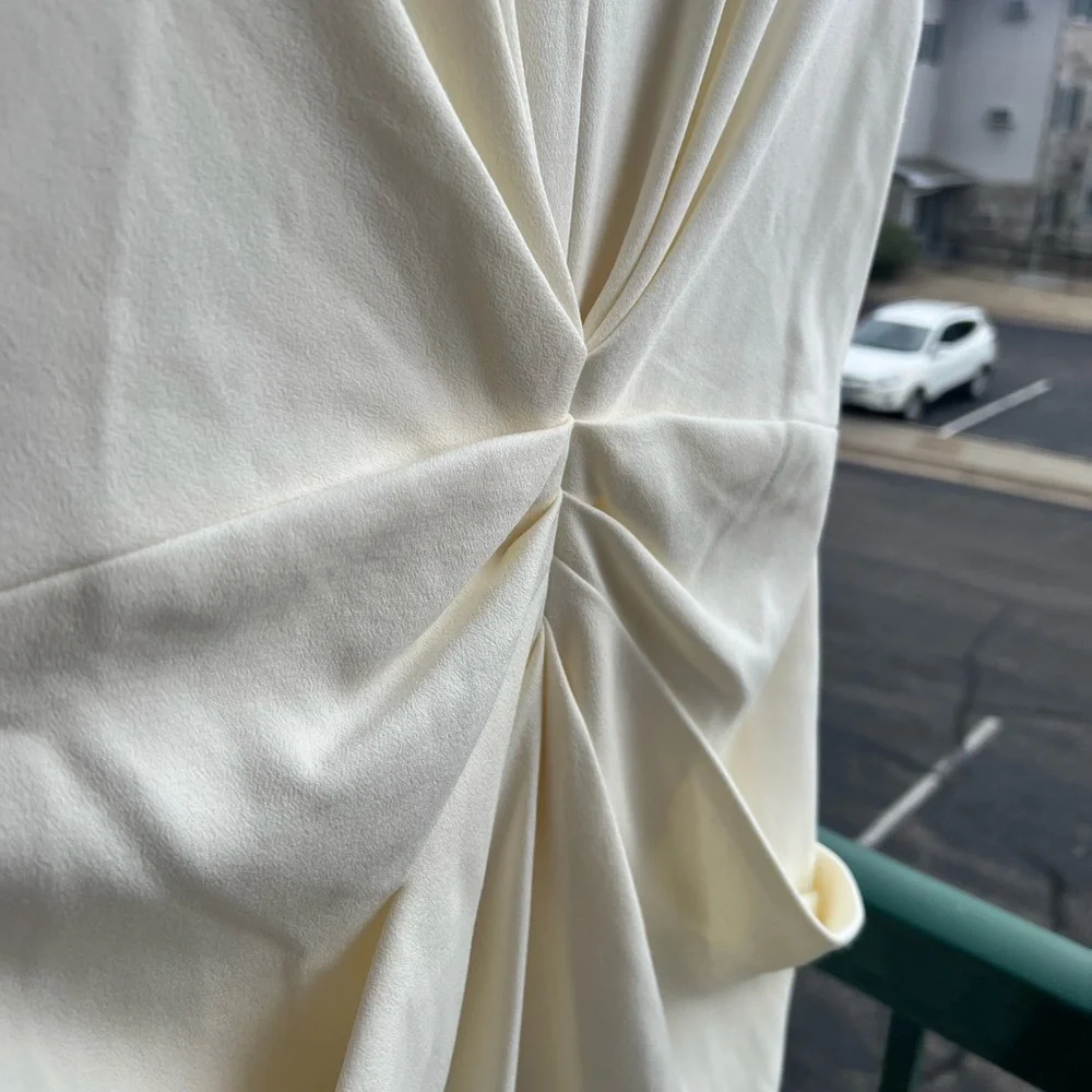 🆕 Donna Karan New York Ivory Sheath Dress Midi Work Wedding S2 S6 S8 S10 Office - Picture 6 of 16